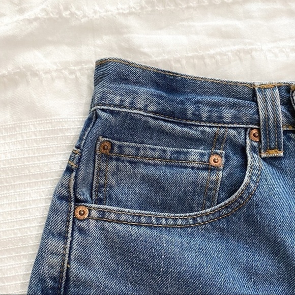 LEVI’S 517  BOOTCUT DIY HIGH RISE FRAYED ULTRA SHORT DENIM SHORTS - XS - Picture 4 of 9